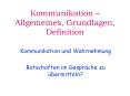 Kommunikation  PowerPoint PPT Presentation