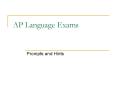 AP Language Exams PowerPoint PPT Presentation