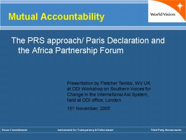 Mutual Accountability