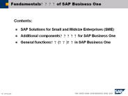 Fundamentals????of SAP Business One