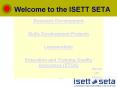 Welcome to the ISETT SETA PowerPoint PPT Presentation