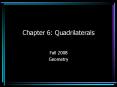 Chapter 6: Quadrilaterals PowerPoint PPT Presentation