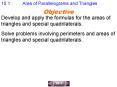 10.1     Area of Parallelograms and Triangles PowerPoint PPT Presentation