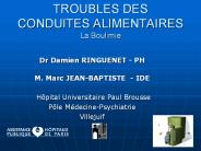 TROUBLES DES CONDUITES ALIMENTAIRES La Boulimie