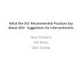 What the DEC Recommended Practices Say About ASD: Suggestions for Interventionists PowerPoint PPT Presentation