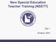 New Special Education Teacher Training (NSETT) PowerPoint PPT Presentation