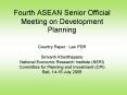 Fourth ASEAN Senior Official Meeting on Development Planning PowerPoint PPT Presentation