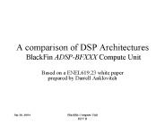 Blackfin Compute Unit