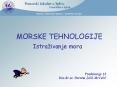 MORSKE TEHNOLOGIJE PowerPoint PPT Presentation