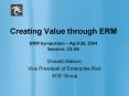 Creating Value through ERM PowerPoint PPT Presentation