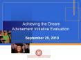 Achieving the Dream Advisement Initiative Evaluation PowerPoint PPT Presentation