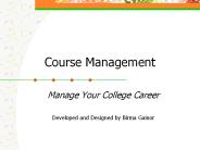Course Management