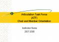Articulation Task Force (ATF) Chair and Member Orientation PowerPoint PPT Presentation