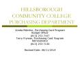 HILLSBOROUGH COMMUNITY COLLEGE PURCHASING DEPARTMENT PowerPoint PPT Presentation