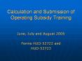 Calculation and Submission of Operating Subsidy Training PowerPoint PPT Presentation