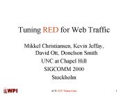 Tuning RED for Web Traffic