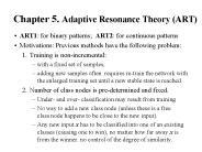 Chapter 5. Adaptive Resonance Theory (ART)