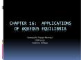 Chapter 16: Applications of Aqueous Equilibria PowerPoint PPT Presentation