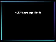 Acid-Base Equilibria