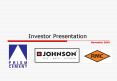 Investor Presentation PowerPoint PPT Presentation