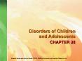 Disorders of Children and Adolescents PowerPoint PPT Presentation
