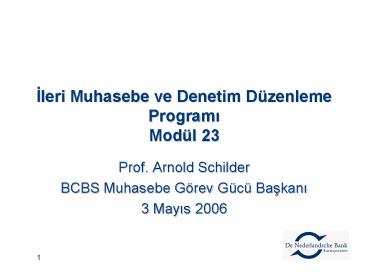 Ileri Muhasebe ve Denetim D