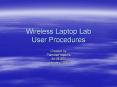 Wireless Laptop Lab User Procedures PowerPoint PPT Presentation