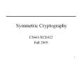 Symmetric Cryptography PowerPoint PPT Presentation