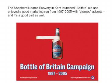 The Shepherd Neame Brewery in Kent launched 