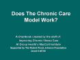 Does The Chronic Care Model Work? PowerPoint PPT Presentation