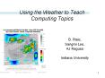 Using the Weather to Teach Computing Topics PowerPoint PPT Presentation