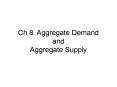 Ch 8. Aggregate Demand and Aggregate Supply PowerPoint PPT Presentation
