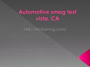 Test Only Smog Stations Vista, CA