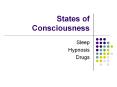 States of Consciousness PowerPoint PPT Presentation