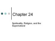 Spirituality, Religion, and the Supernatural