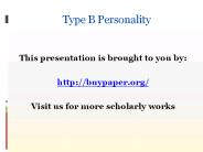 Type B Personality