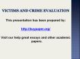 Victims and Crime Evaluation PowerPoint PPT Presentation