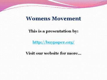 Womens Movement