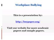 Workplace Bullying