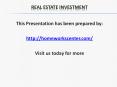 Real Estate Investment PowerPoint PPT Presentation