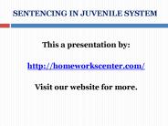 SENTENCING IN JUVENILE SYSTEM (1)