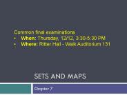 Sets and Maps