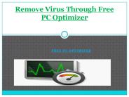 Remove Virus Through Free PC Optimizer