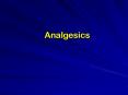 Analgesics PowerPoint PPT Presentation