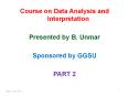 Course on Data Analysis and Interpretation PowerPoint PPT Presentation