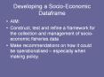 Developing a Socio-Economic Dataframe PowerPoint PPT Presentation