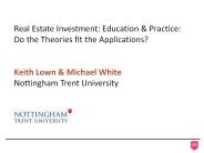 Real Estate Investment: Education