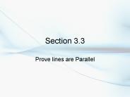 Prove lines are Parallel