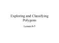 Exploring and Classifying Polygons PowerPoint PPT Presentation
