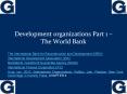 Development organizations Part 1  PowerPoint PPT Presentation